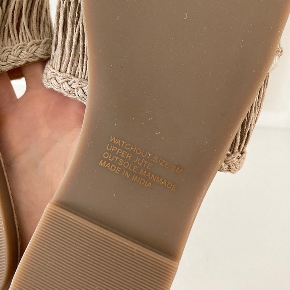NWOT Coconut By Matisse Anthropologie Watch Out Boho Rope Creme Sandals Sz 8 - Picture 5 of 5